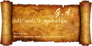 Gáspár Amarilla névjegykártya