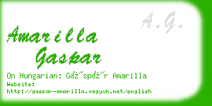 amarilla gaspar business card